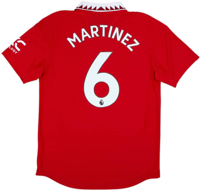 2022-23 Manchester United Authntic Home Shirt Martinez #6 - 8/10 - (M)