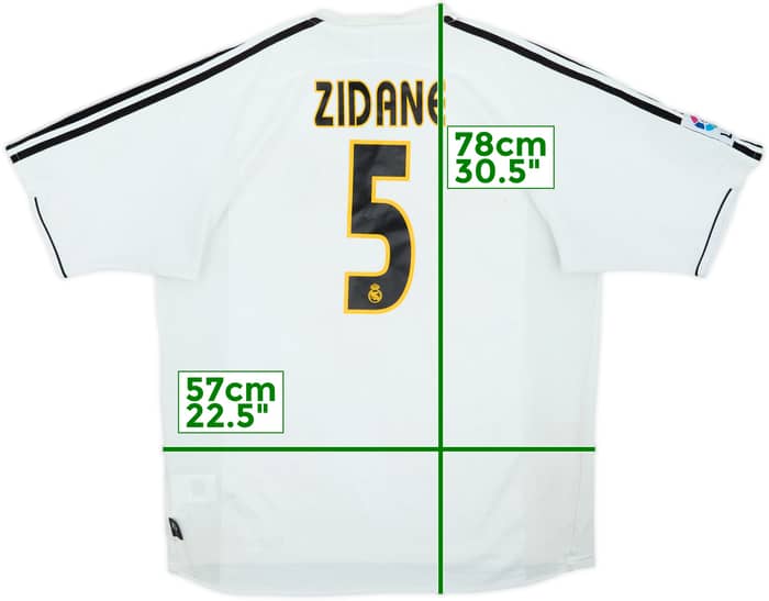 2003-04 Real Madrid Home Shirt Zidane #5 - 5/10 - (L)