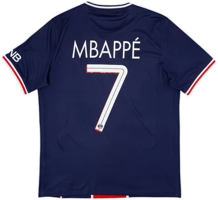 2020-21 Paris Saint-Germain Home Shirt Mbappe #7 - 8/10 - (L)