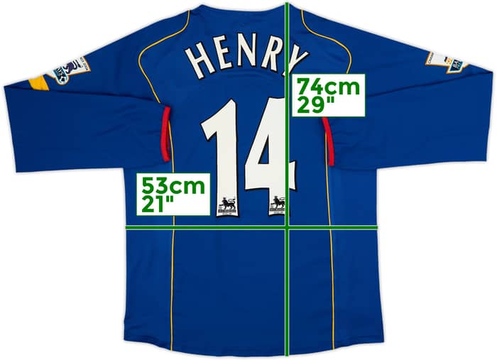 2004-06 Arsenal Away L/S Shirt Henry #14 - 8/10 - (M)