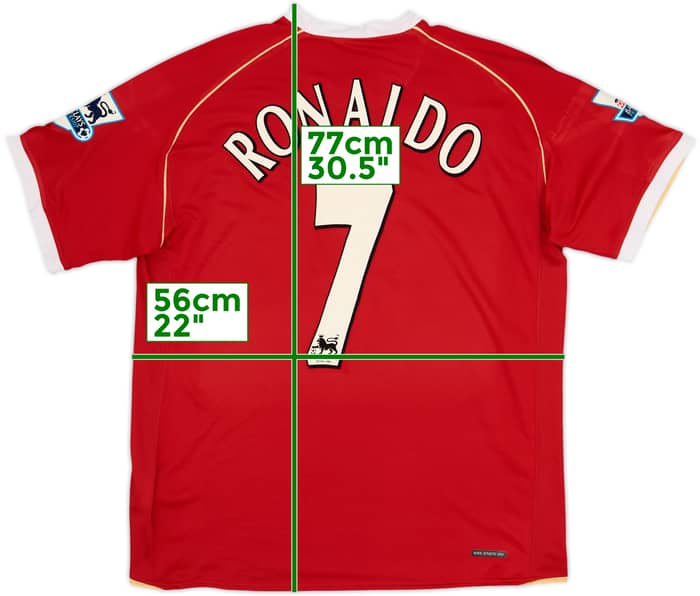 2006-07 Manchester United Home Shirt Ronaldo #7 - 8/10 - (L)