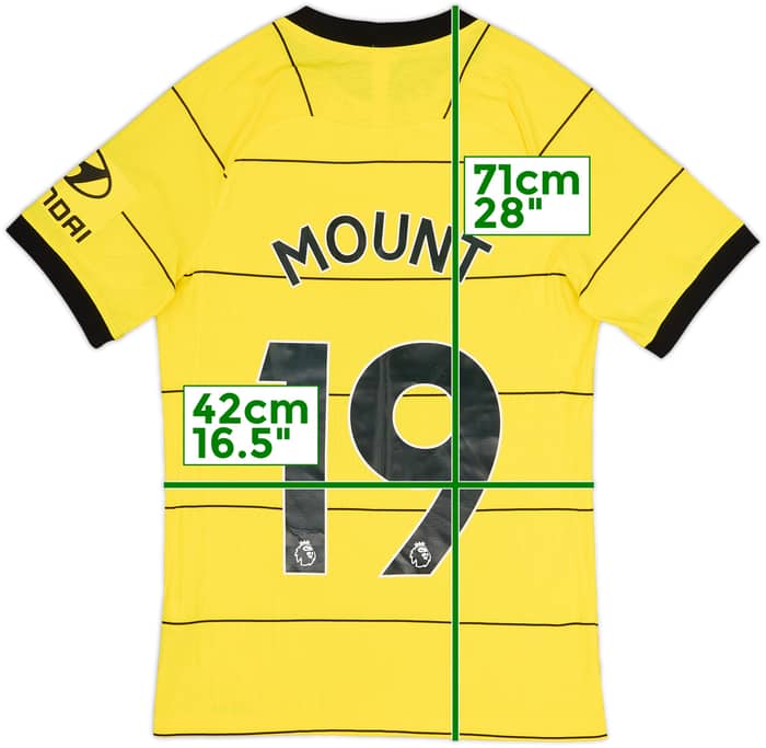 2021-22 Chelsea Authentic Away Shirt Mount #19 - 8/10 - (XS)