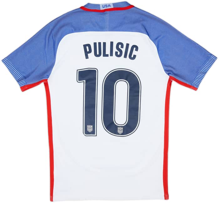 2016-17 USA Authentic Home Shirt Pulisic #10 - 4/10 - (S)