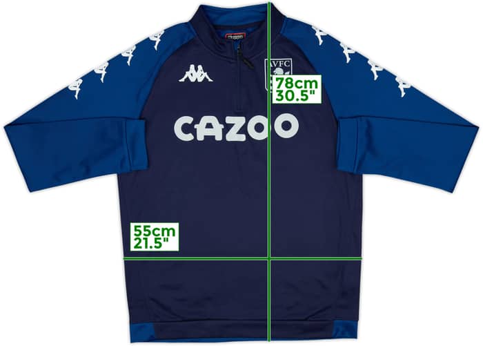 2020-21 Aston Villa Kappa 1/4 Zip Drill Top - 8/10 - (XL)
