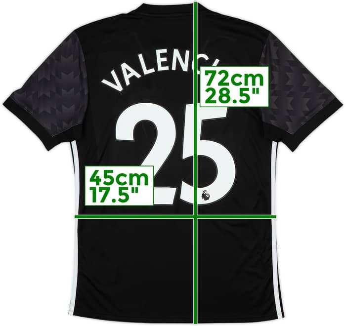 2017-18 Manchester United Away Shirt Valencia #25 - 7/10 - (S)