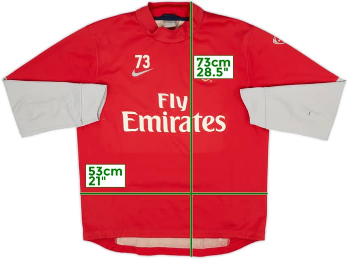 2009-10 Arsenal Player Issue Nike Drill Top #73 - 7/10 - (L)