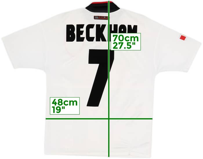 1997-99 Manchester United Away Shirt Beckham #7 - 6/10 - (Y)