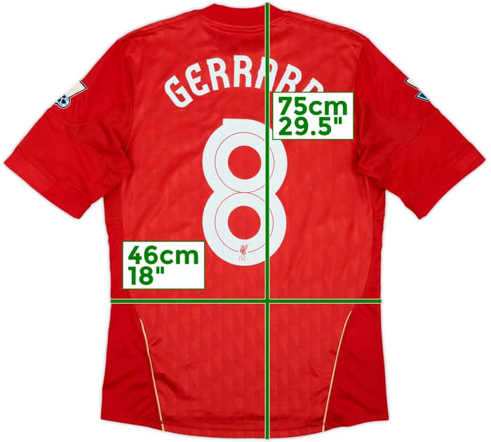2010-12 Liverpool Home Shirt Gerrard #8 - 5/10 - (S)