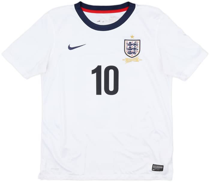 2013 England 150th Anniversary Home Shirt Rooney #10 - 8/10 - (XL.Boys)