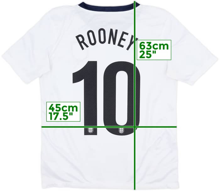 2013 England 150th Anniversary Home Shirt Rooney #10 - 8/10 - (XL.Boys)