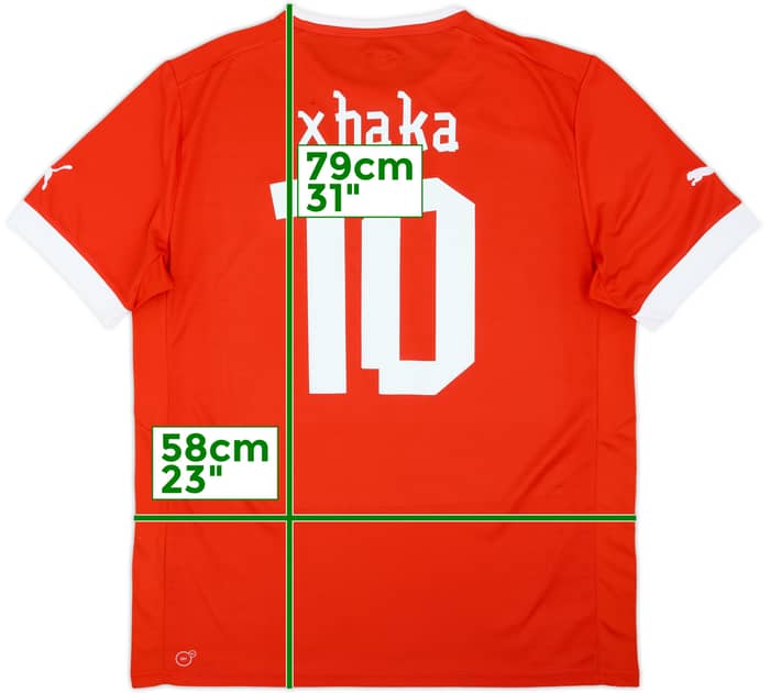 2012-13 Switzerland Home Shirt Xhaka #10 - 8/10 - (XL)