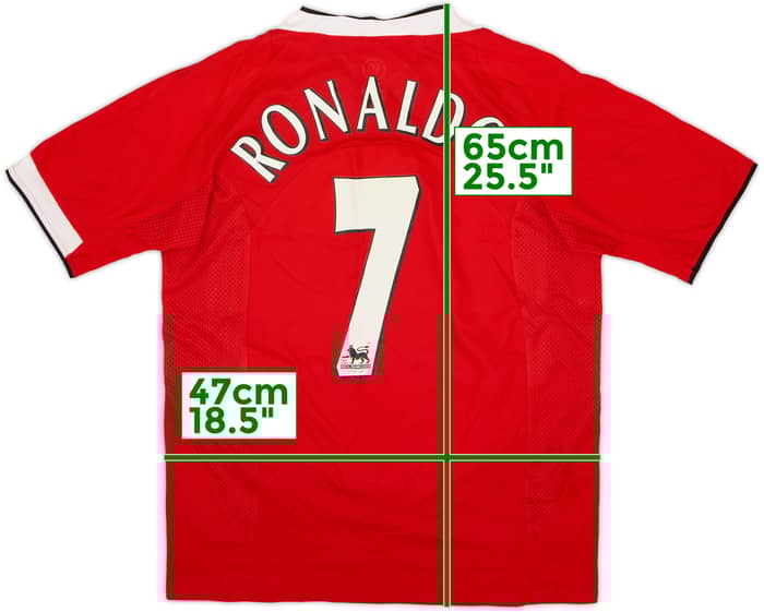 2004-06 Manchester United Home Shirt Ronaldo #7 - 8/10 - (S)