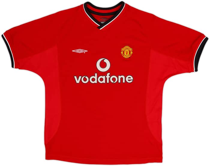 2000-02 Manchester United Home Shirt Solskjaer #20 - 9/10 - (M.Boys)