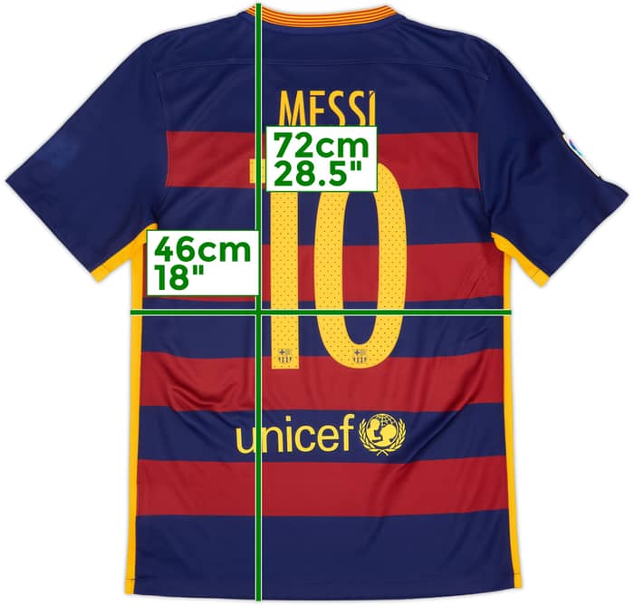 2015-16 Barcelona Home Shirt Messi #10 - 5/10 - (S)