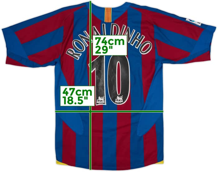 2005-06 Barcelona Home Shirt Ronaldinho #10 - 6/10 - (S)