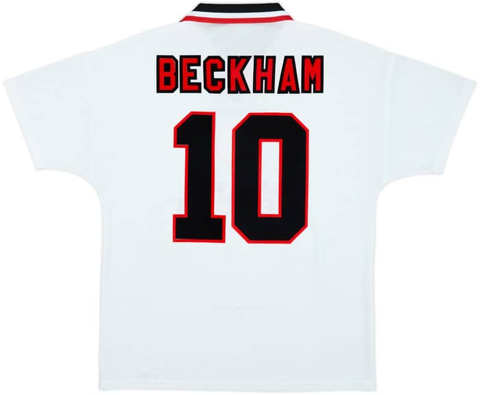 1996-97 Manchester United Away Shirt Beckham #10 - 8/10 - (L)