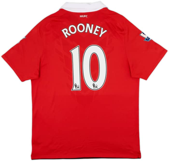 2010-11 Manchester United Home Shirt Rooney #10 - 7/10 - (L)