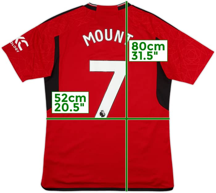2023-24 Manchester United Home Shirt Mount #7 - 5/10 - (L)