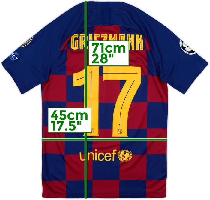 2019-20 Barcelona Home Shirt Griezmann #17 - 8/10 - (S)