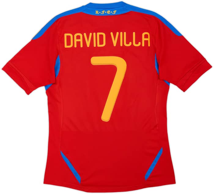 2010-11 Spain Home Shirt David Villa #7 - 8/10 - (S)