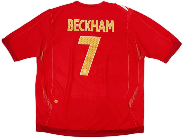 2006-08 England Away Shirt Beckham #7 - 5/10 - (XXL)