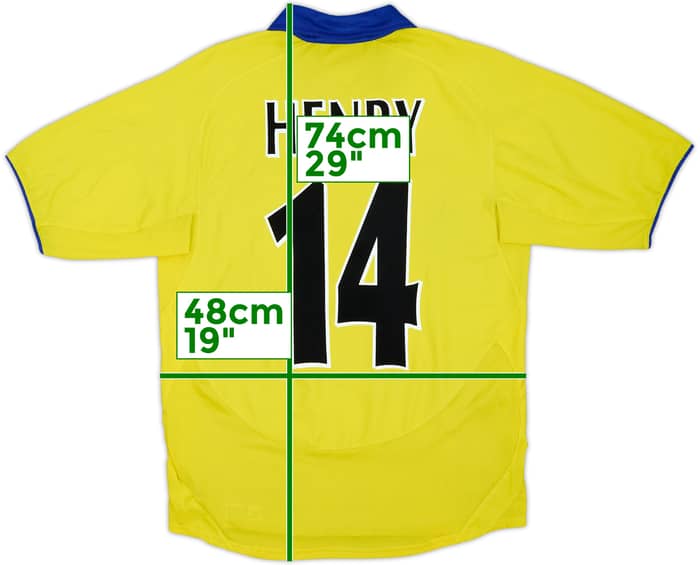 2003-05 Arsenal Away Shirt Henry #14 - 6/10 - (S)