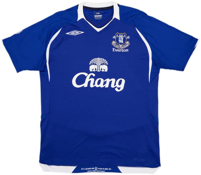 2008-09 Everton Home Shirt Baines #3 - 8/10 - (M)