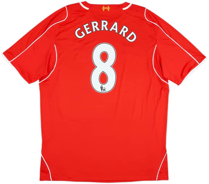 2014-15 Liverpool Home Shirt Gerrard #8 - 7/10 - (XXL)