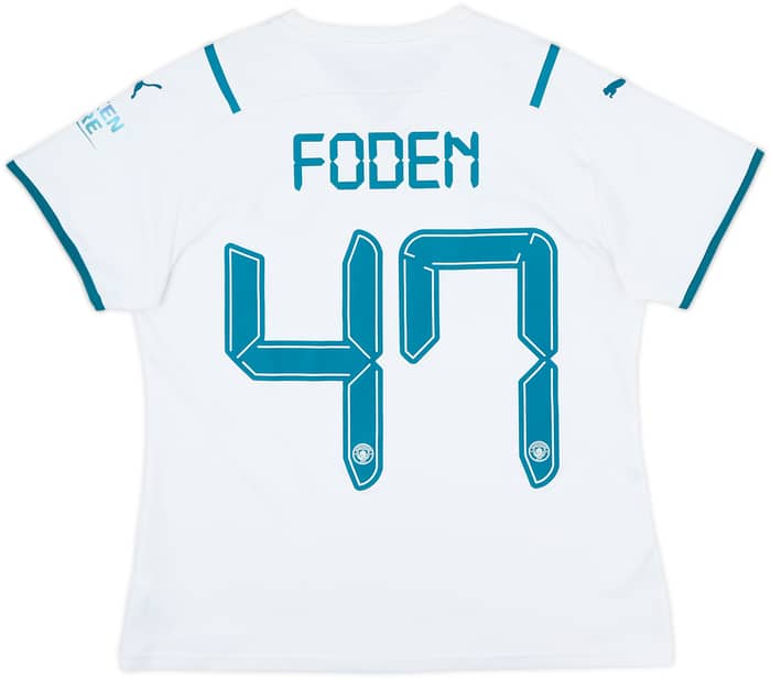 2021-22 Manchester City Away Shirt Foden #47 - 8/10 - (Women's L)