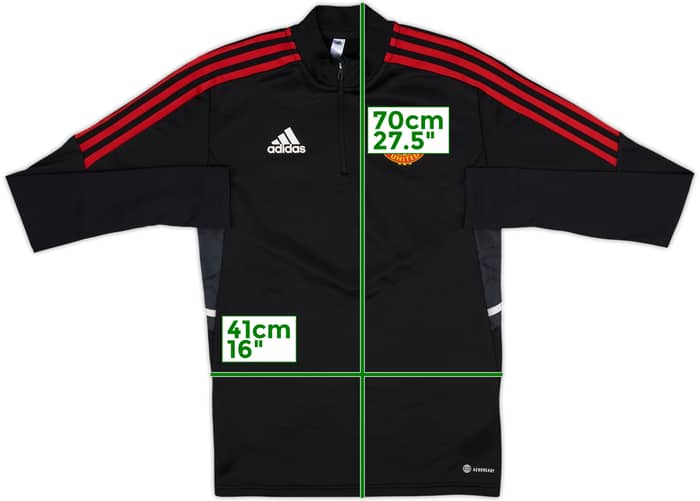 2022-23 Manchester United adidas 1/4 Zip Drill Top - 8/10 - (XS)