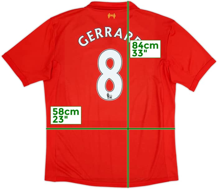2012-13 Liverpool Home Shirt Gerrard #8 - 5/10 - (XXL)