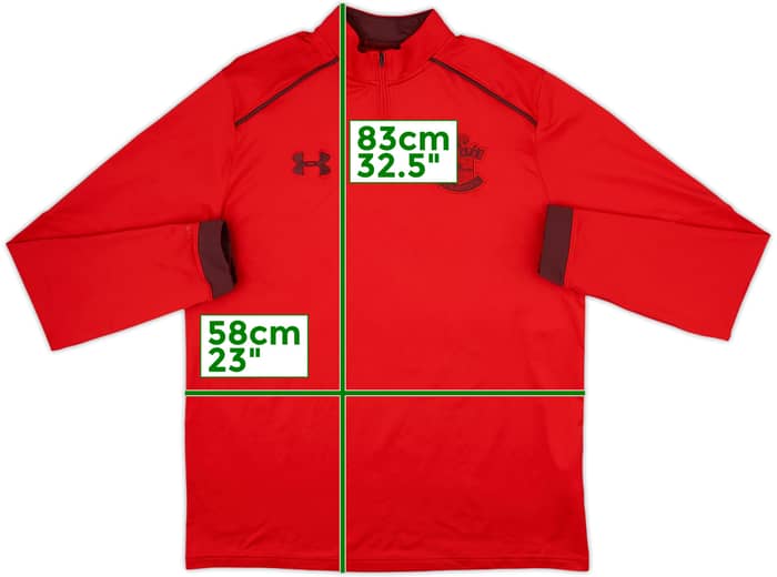 2017-18 Southampton Under Armour 1/4 Zip Training Top - 8/10 - (XL)