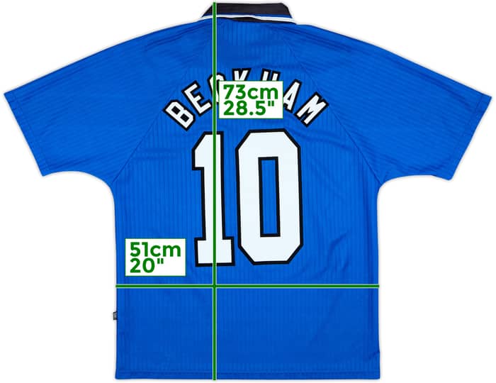 1996-98 Manchester United Third Shirt Beckham #10 - 8/10 - (M)