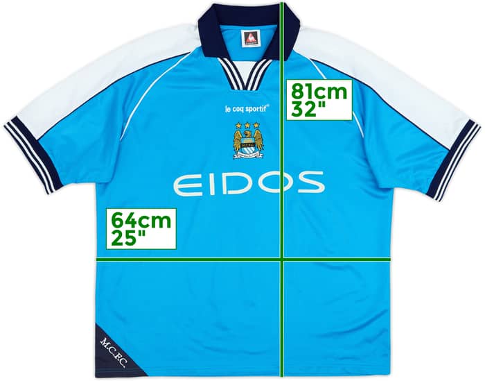 1999-01 Manchester City Home Shirt - 8/10 - (XL)