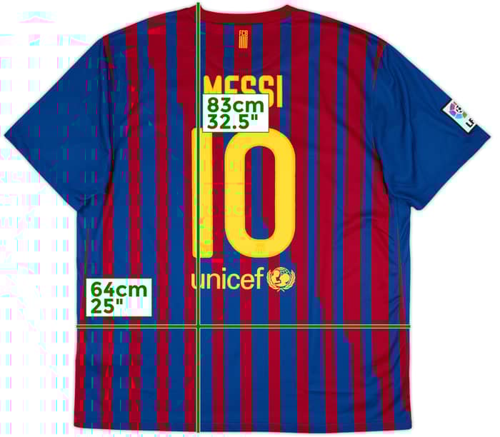2011-12 Barcelona Home Shirt Messi #10 - 7/10 - (XXL)