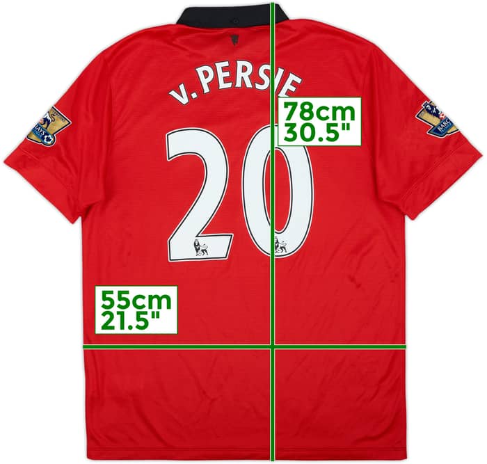 2013-14 Manchester United Home Shirt v. Persie #20 - 8/10 - (L)