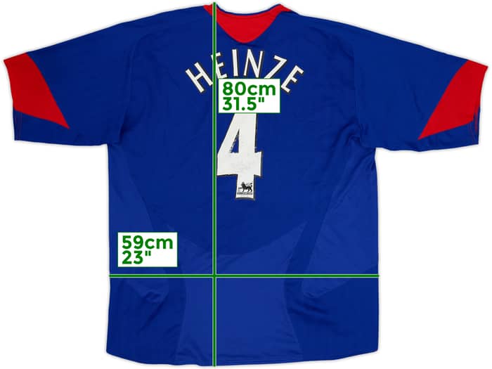 2005-06 Manchester United Away Shirt Heinze #4 - 7/10 - (XL)