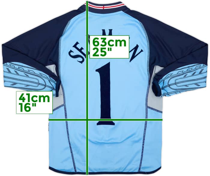 2002-03 England GK Shirt Seaman #1 - 8/10 - (S.Boys)