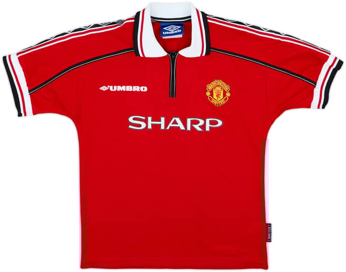 1998-00 Manchester United Home Shirt Yorke #19 - 8/10 - (M.Boys)