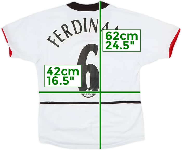 2002-03 Manchester United Away Shirt Ferdinand #6 - 6/10 - (M.Boys)
