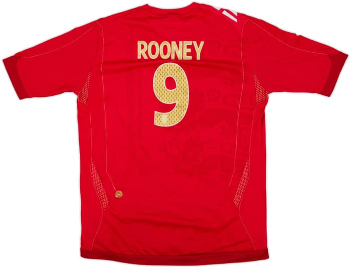 2006-08 England Away Shirt Rooney #9 - 8/10 - (XL.Boys)