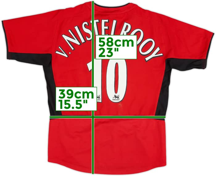 2002-04 Manchester United Home Shirt V.Nistelrooy #10 - 7/10 - (S.Boys)