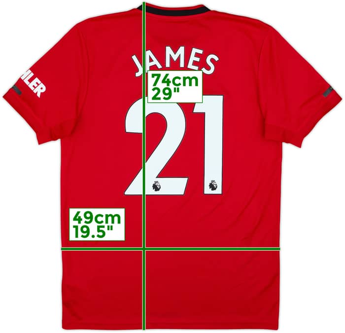 2019-20 Manchester United Home Shirt James #21 - 7/10 - (M)