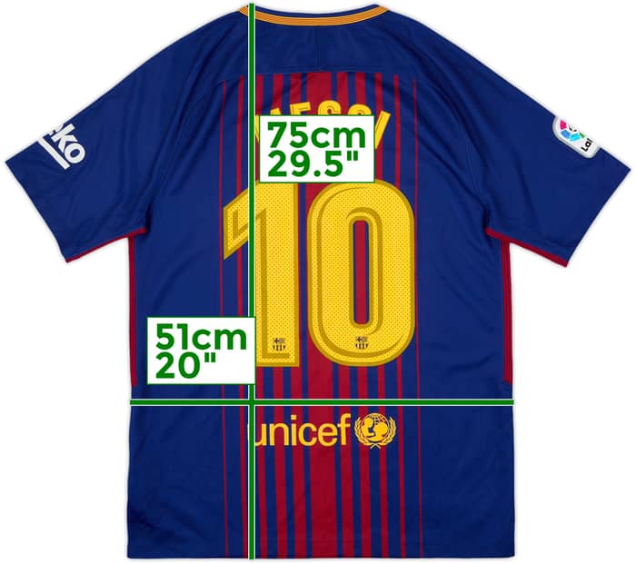 2017-18 Barcelona Home Shirt Messi #10 - 10/10 - (M)