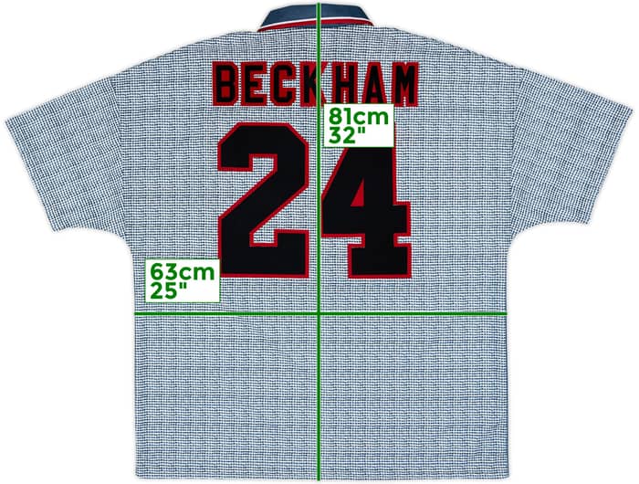 1995-96 Manchester United Away Shirt Beckham #24 - 10/10 - (XL)