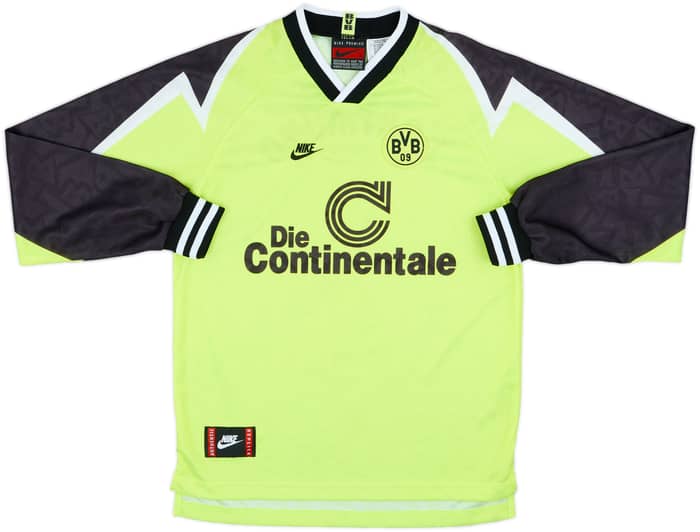 1995-96 Borussia Dortmund Home L/S Shirt - 10/10 - (XL.Boys)