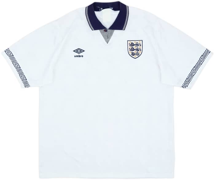 1990-92 England Home Shirt - 8/10 - (XL)