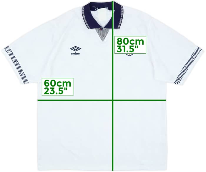 1990-92 England Home Shirt - 8/10 - (XL)