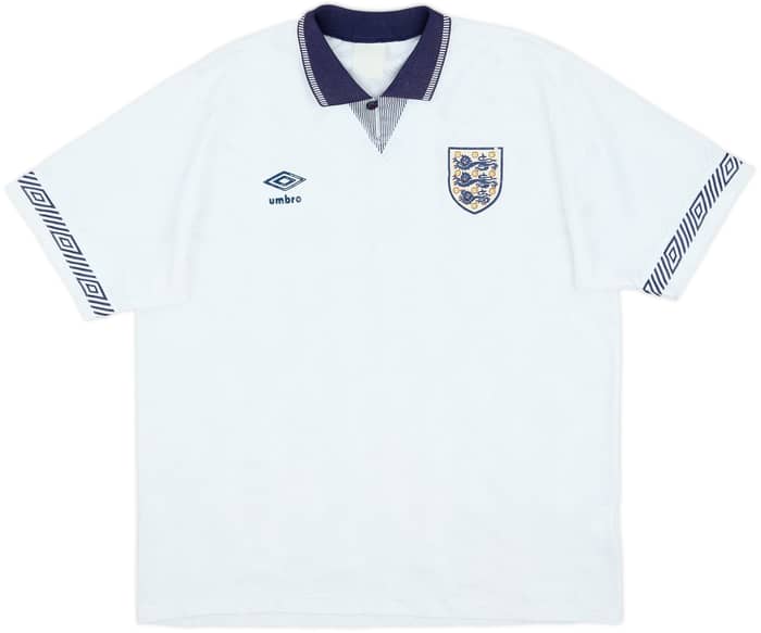 1990-92 England Home Shirt - 7/10 - (XL)