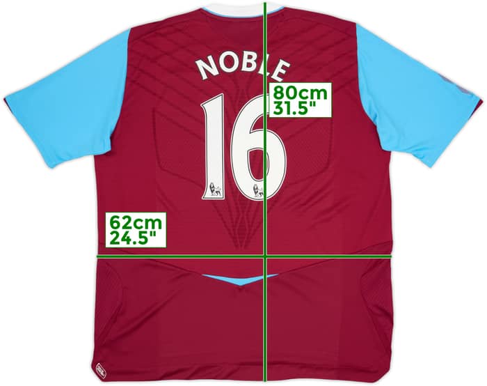 2008-09 West Ham Home Shirt Noble #16 - 6/10 - (XXL)